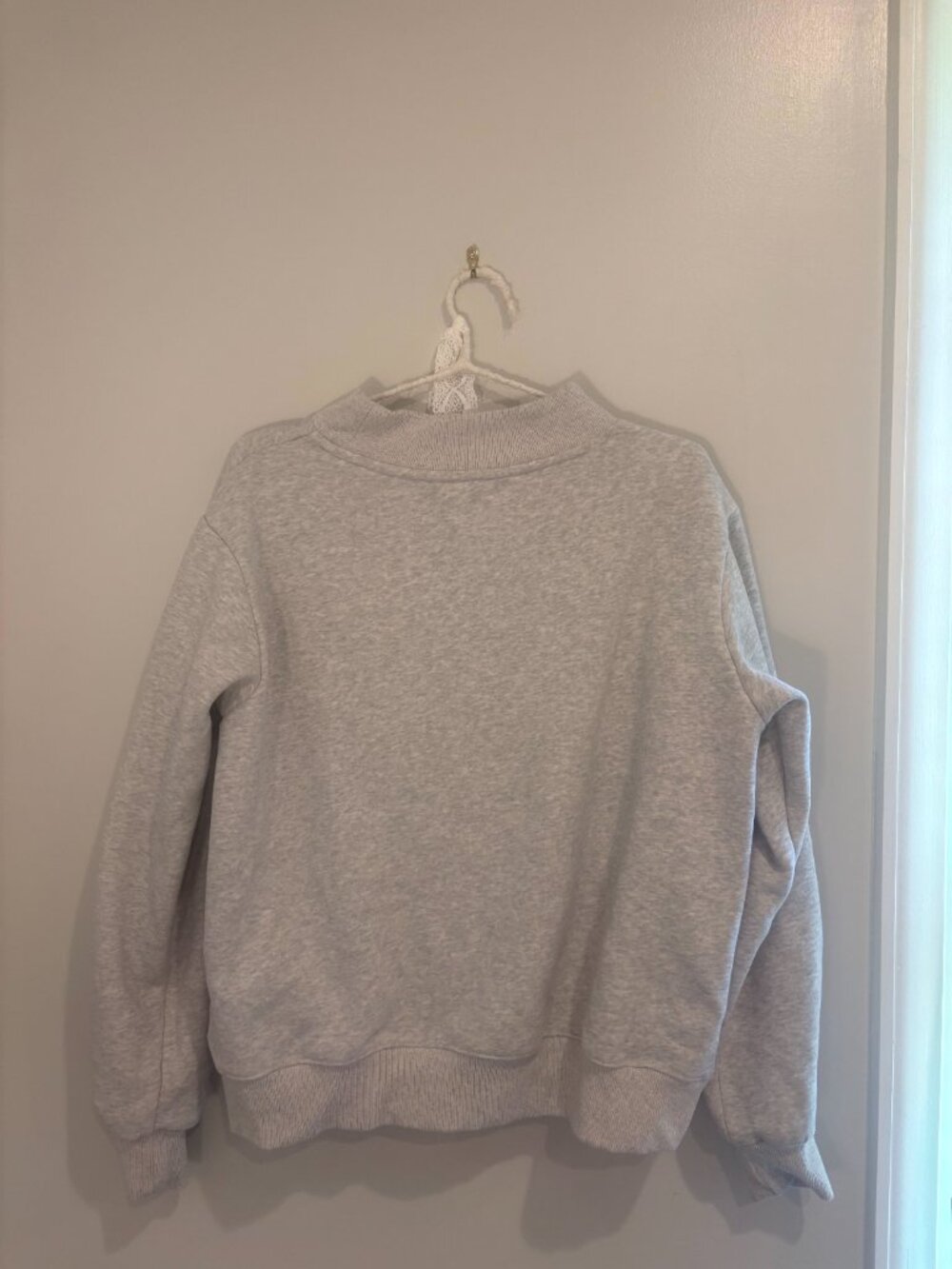 PARKE Gray Collegiate Logo Mockneck Sweatshirt S/M - Picture 3 of 3